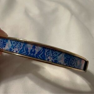 Lilly Pulitzer Blue and Pink Patterned Bangle